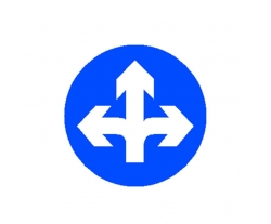 三叉剪头标志牌